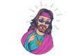 Vector Cartoon Illustration Of God Jesus.