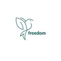 Freedom bird logo- Stock vector illustration