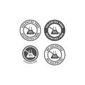 Sulphites free and no sulphites food ingredient circle label icon set. Royalty Free Stock Photo