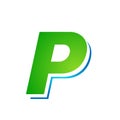 PayPal online bank logo button icon in green vector with modern gradient design illustrations on white background