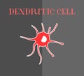 Illustration dendrite cell of the human immune system