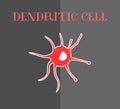 Illustration dendrite cell of the human immune system Royalty Free Stock Photo