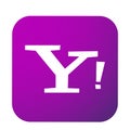 Yahoo mail social media logo button icon in vector with modern gradient design illustrations on white background