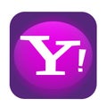 Yahoo mail social media logo button icon in vector with modern gradient design illustrations on white background