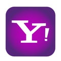 Yahoo mail social media logo button icon in vector with modern gradient design illustrations on white background