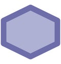 Hexagon Isolated Vector Icon which can easily modified or edit Royalty Free Stock Photo