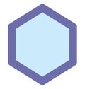 Hexagon Isolated Vector Icon which can easily modified or edit Royalty Free Stock Photo