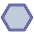 Hexagon Isolated Vector Icon which can easily modified or edit Royalty Free Stock Photo