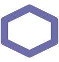 Hexagon Isolated Vector Icon which can easily modified or edit Royalty Free Stock Photo