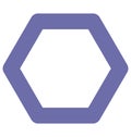 Hexagon Isolated Vector Icon which can easily modified or edit Royalty Free Stock Photo