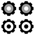 Gears icon isolated group in white background