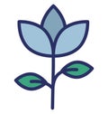 Bloom, blooming flower Isolated Vector icon which can easily modify or edit Royalty Free Stock Photo