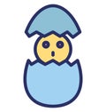 Bunny, chicken Isolated Vector icon which can easily modify or edit Royalty Free Stock Photo