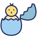 Broken egg, chick Isolated Vector icon which can easily modify or edit Broken egg, chick Isolated Vector icon which can easily mo