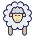 Mutton, ram Isolated Vector icon which can easily modify or edit Royalty Free Stock Photo