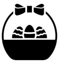Basket, easter Isolated Vector icon which can easily modify or edit Royalty Free Stock Photo