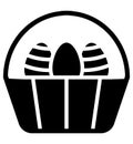 Basket, easter Isolated Vector icon which can easily modify or edit Royalty Free Stock Photo