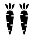 Carrots, fruit Isolated Vector icon which can easily modify or edit Royalty Free Stock Photo