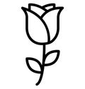 Bloom, blooming flower Isolated Vector icon which can easily modify or edit Royalty Free Stock Photo