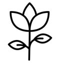 Bloom, blooming flower Isolated Vector icon which can easily modify or edit Royalty Free Stock Photo