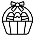 Basket, easter Isolated Vector icon which can easily modify or edit Royalty Free Stock Photo