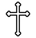 Christian cross, christianity Isolated Vector icon which can easily modify or edit Royalty Free Stock Photo