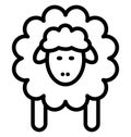 Mutton, ram Isolated Vector icon which can easily modify or edit Royalty Free Stock Photo