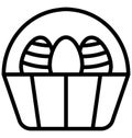 Basket, easter Isolated Vector icon which can easily modify or edit Royalty Free Stock Photo