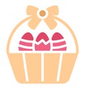 Basket, easter Isolated Vector icon which can easily modify or edit Royalty Free Stock Photo