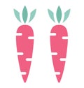 Carrots, fruit Isolated Vector icon which can easily modify or edit Royalty Free Stock Photo