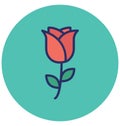 Bloom, blooming flower Isolated Vector icon which can easily modify or edit Royalty Free Stock Photo