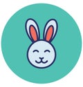Easter bunny, easter hare Isolated Vector icon which can easily modify or edit Royalty Free Stock Photo