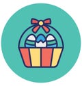 Basket, easter Isolated Vector icon which can easily modify or edit Royalty Free Stock Photo