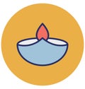 Basic RGB Candle, easter flame Isolated Vector icon which can easily modify or edit Royalty Free Stock Photo