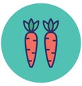 Carrots, fruit Isolated Vector icon which can easily modify or edit Royalty Free Stock Photo