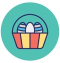Basket, easter Isolated Vector icon which can easily modify or edit Royalty Free Stock Photo