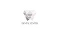 Luxury crystal dental center logo on white background