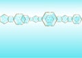 Abstract Shining Diamonds Line in Pastel Blue Background Royalty Free Stock Photo