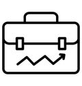 Briefcase Isolated Vector icon which can easily modify or edit Royalty Free Stock Photo