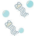 Sea fish graphic gartoon - icon vector