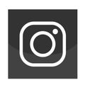 New Instagram camera logo icon in black vector with modern gradient design illustrations on white background Royalty Free Stock Photo