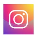 New Instagram camera logo icon  vector with modern gradient design illustrations on white background Royalty Free Stock Photo