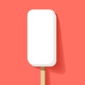 Ice lolly white on a Coral color background