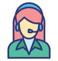 Basic RGB Call center Isolated Vector Icon which can easily modify or edit Royalty Free Stock Photo