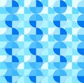 Vector Shiny Blue Circles Pattern in Light Blue Background Royalty Free Stock Photo