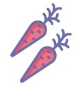 Basic RGB Carrots Isolated Vector icon which can easily modify or edit Royalty Free Stock Photo