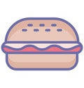 Basic RGB Fast food Isolated Vector icon which can easily modify or edit Royalty Free Stock Photo