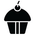 Basic RGB Bakery food Isolated Vector icon which can easily modify or edit