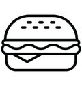 Basic RGB Burger Isolated Vector icon which can easily modify or edit Royalty Free Stock Photo