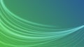 Abstract Shiny White Curves or Light Rays in Green and Blue Gradient Background Royalty Free Stock Photo